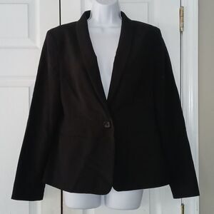 Eva Longoria black single button  casual office blazer Sz 8  EUC